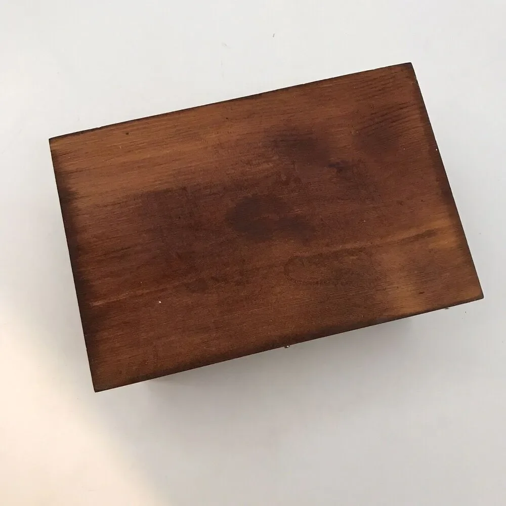 Small Wooden Curved Top Box Hinged Latch Storage Crafts Jewelry Keepsakes Cards